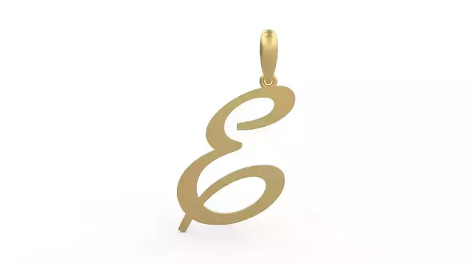 Initial Letters Pendant Marck E 3D print model