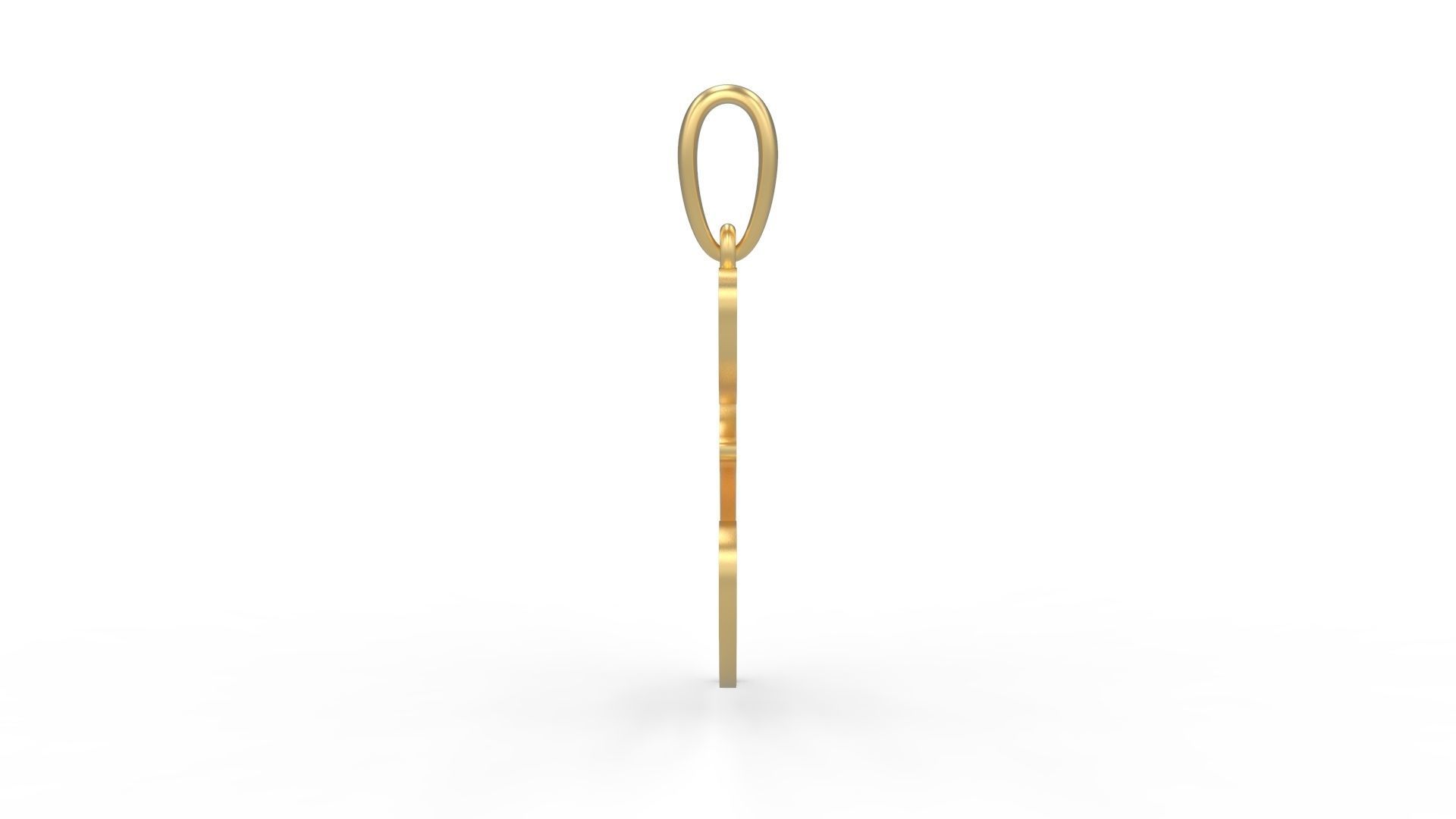 Initial Letters Pendant Marck E 3D print model_2