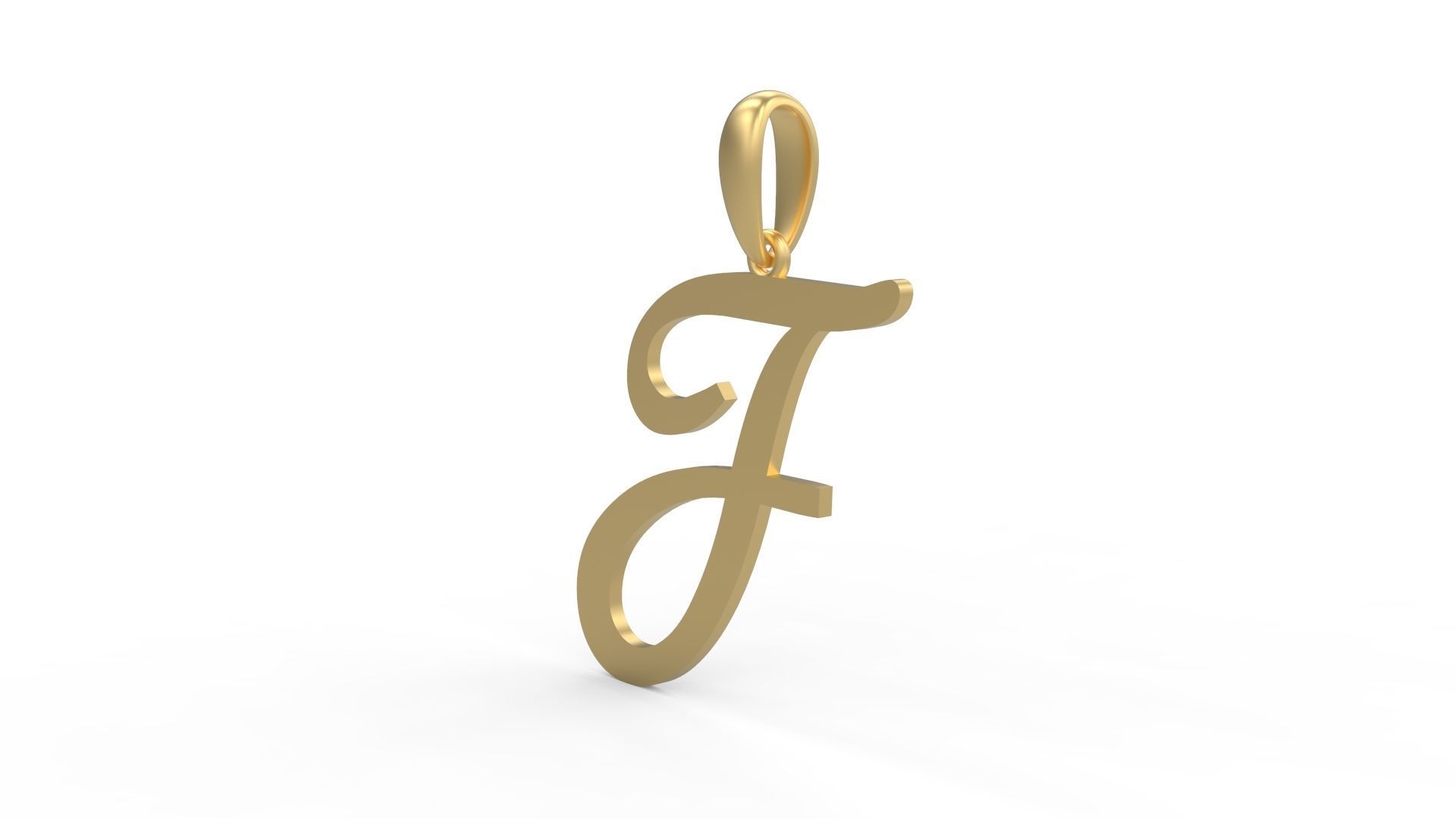 Initial Letters Pendant Marck F 3D print model_1