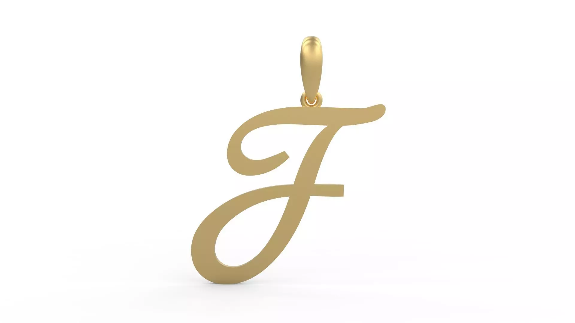 Initial Letters Pendant Marck F 3D print model_0