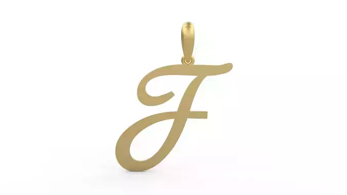 Initial Letters Pendant Marck F 3D print model