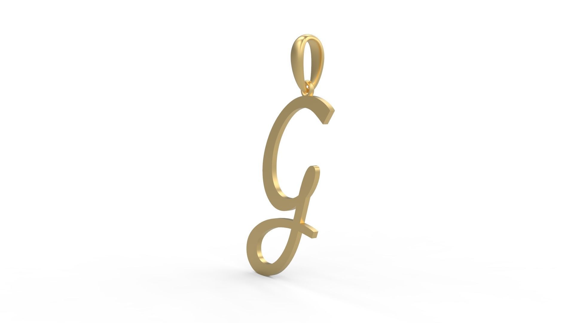 Initial Letters Pendant Marck G 3D print model_1