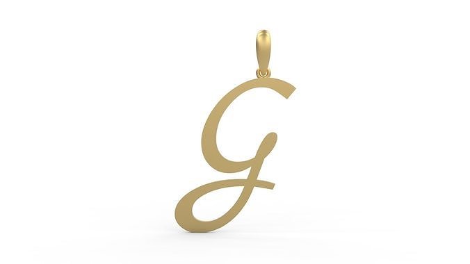 Initial Letters Pendant Marck G 3D print model