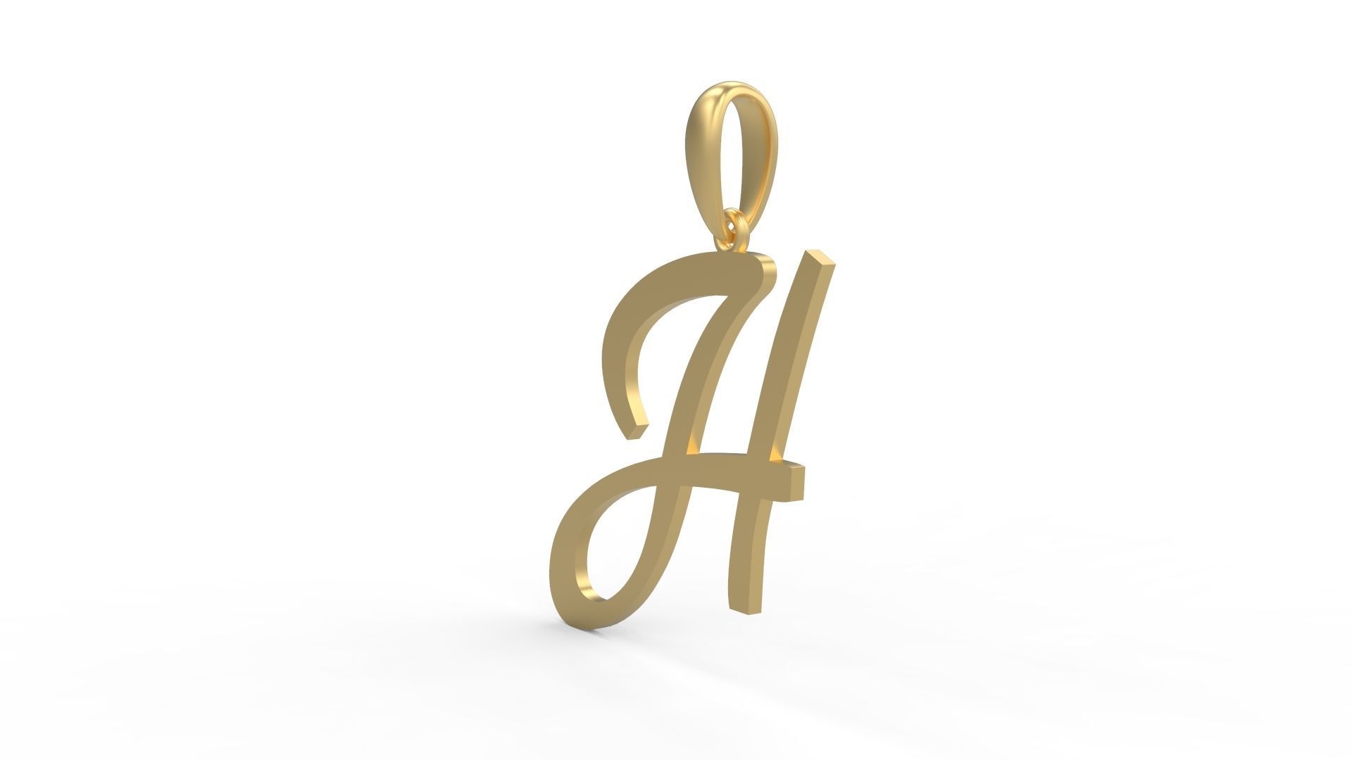 Initial Letters Pendant Marck H 3D print model_1