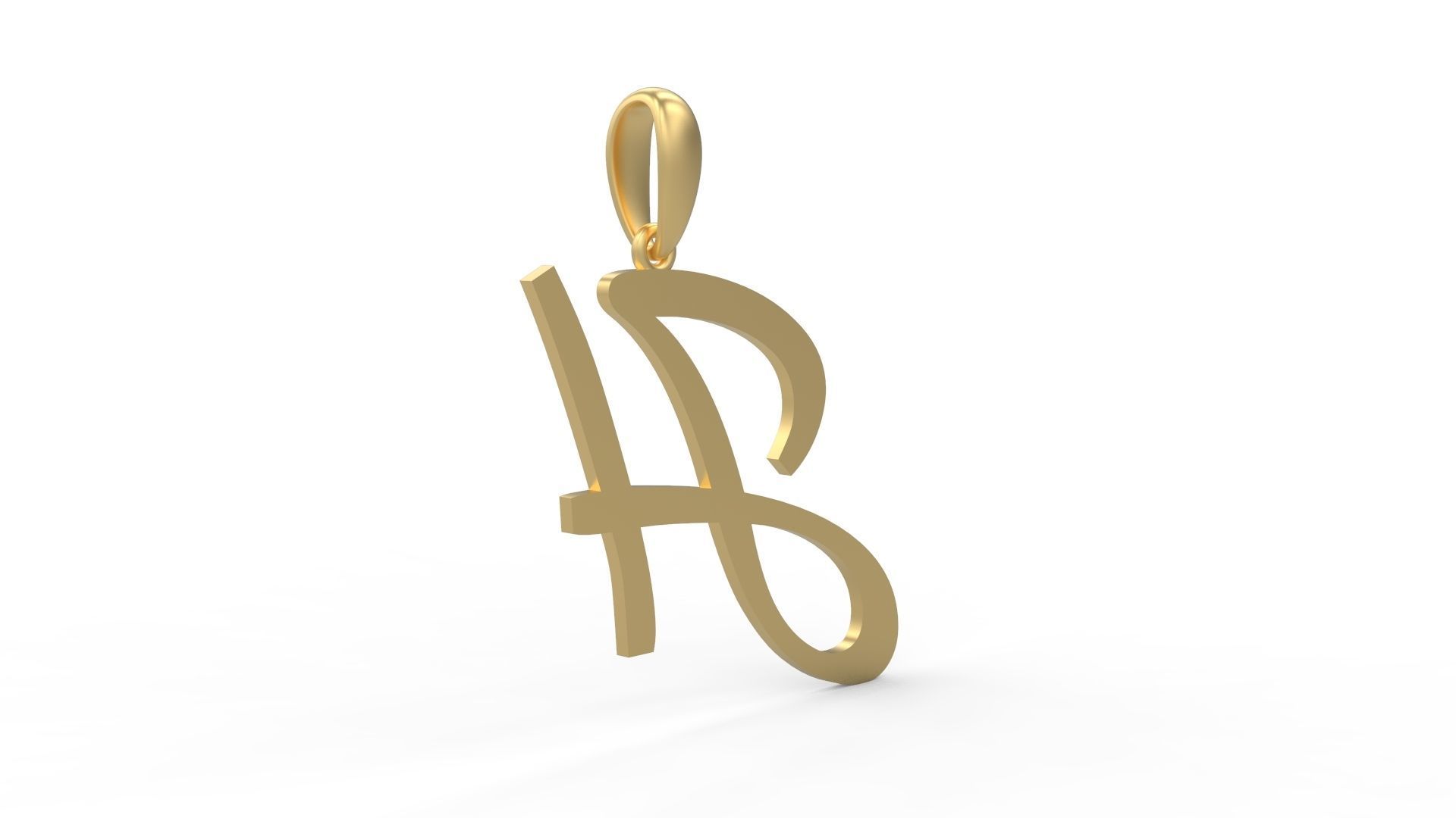 Initial Letters Pendant Marck H 3D print model_3