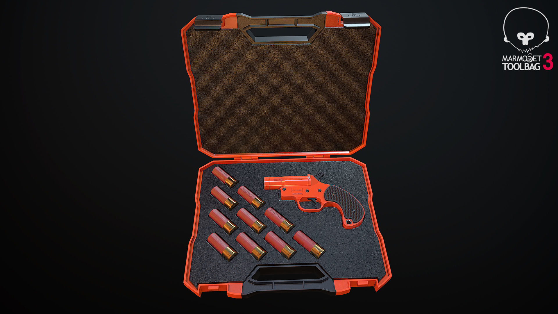 Emergency Flare Kit Low-poly 3D model_13