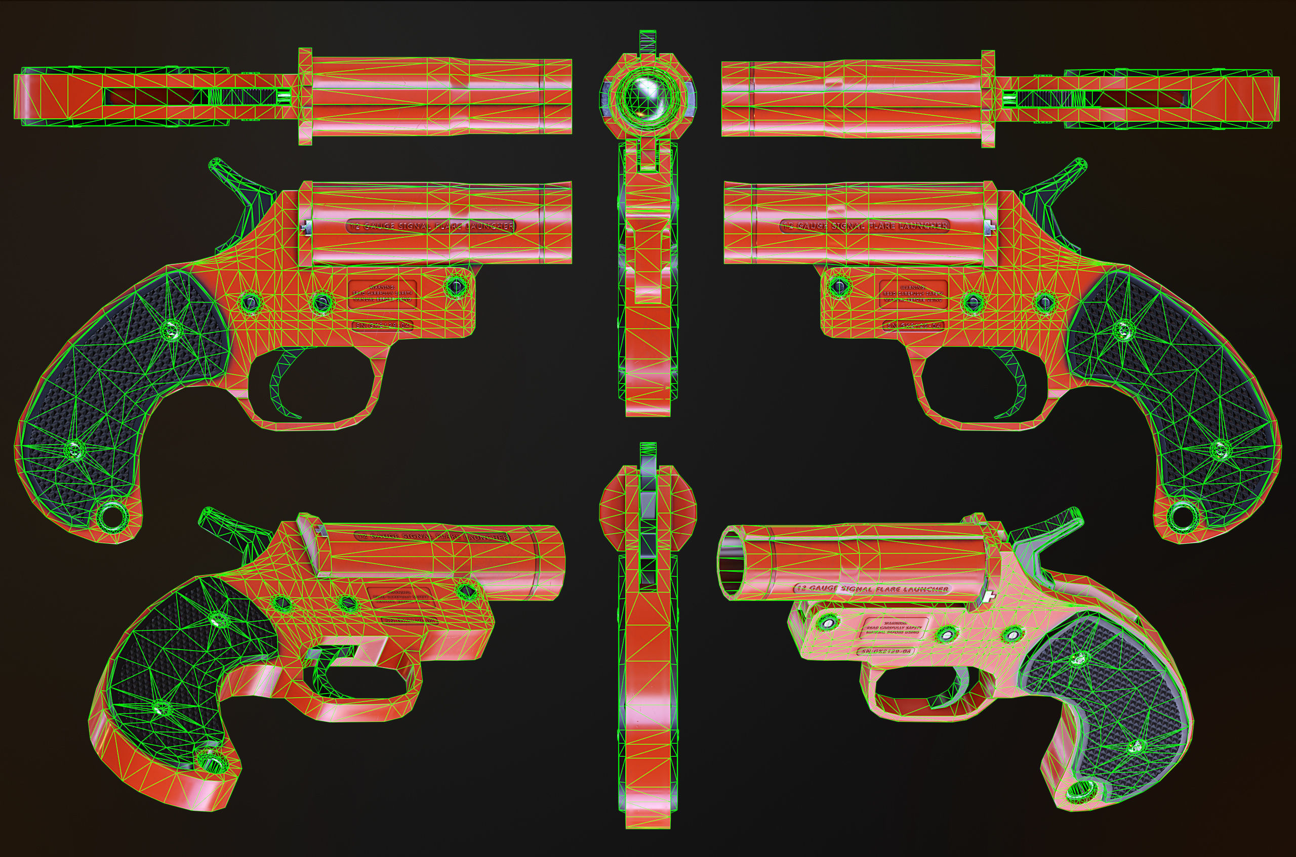 Emergency Flare Kit Low-poly 3D model_10