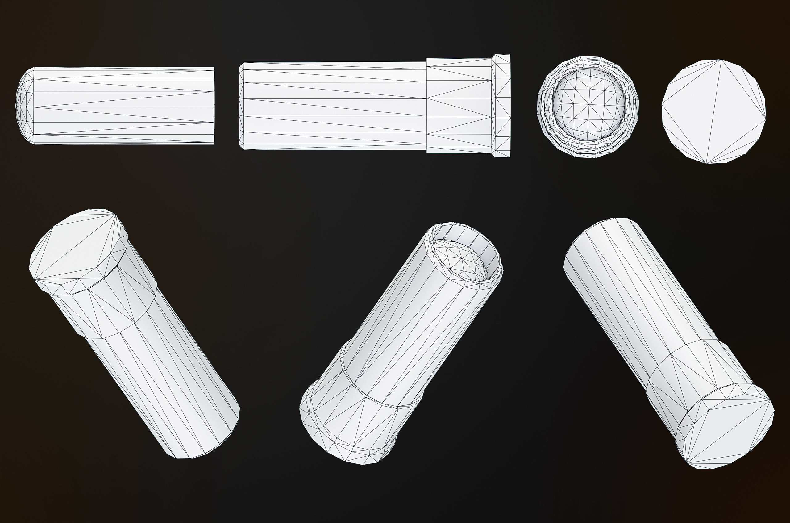 Emergency Flare Kit Low-poly 3D model_8