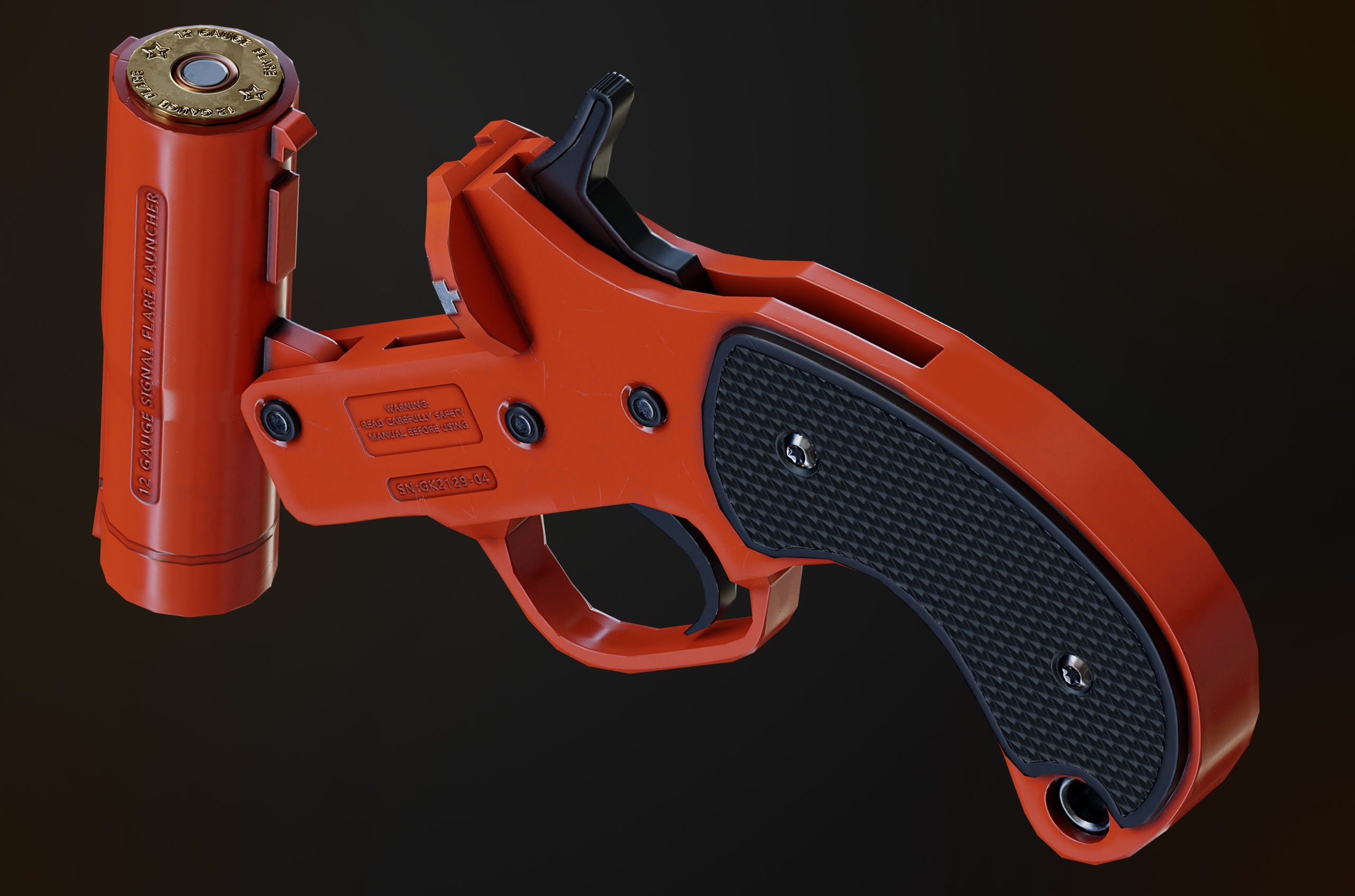 Emergency Flare Kit Low-poly 3D model_5