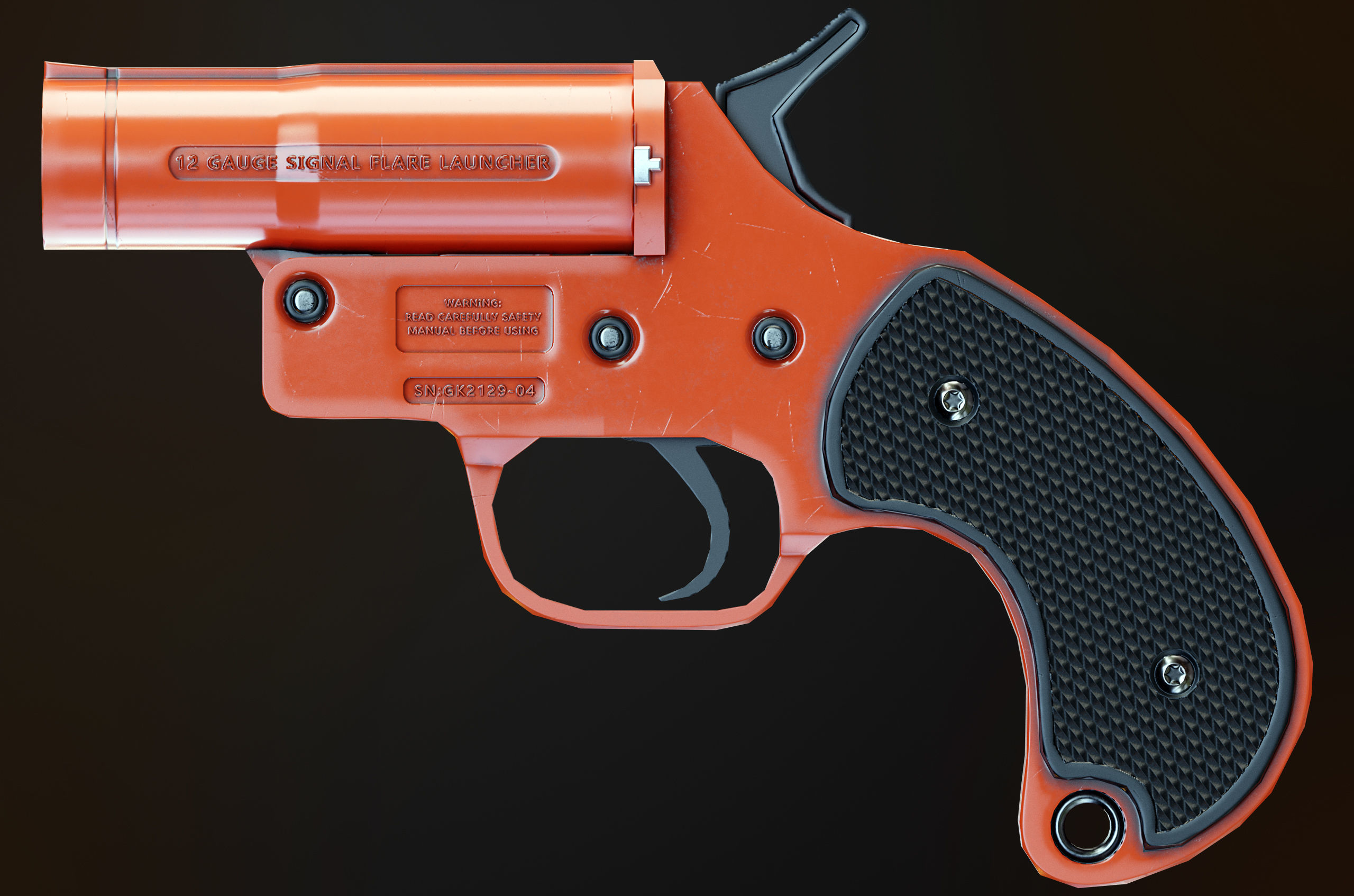 Emergency Flare Kit Low-poly 3D model_3