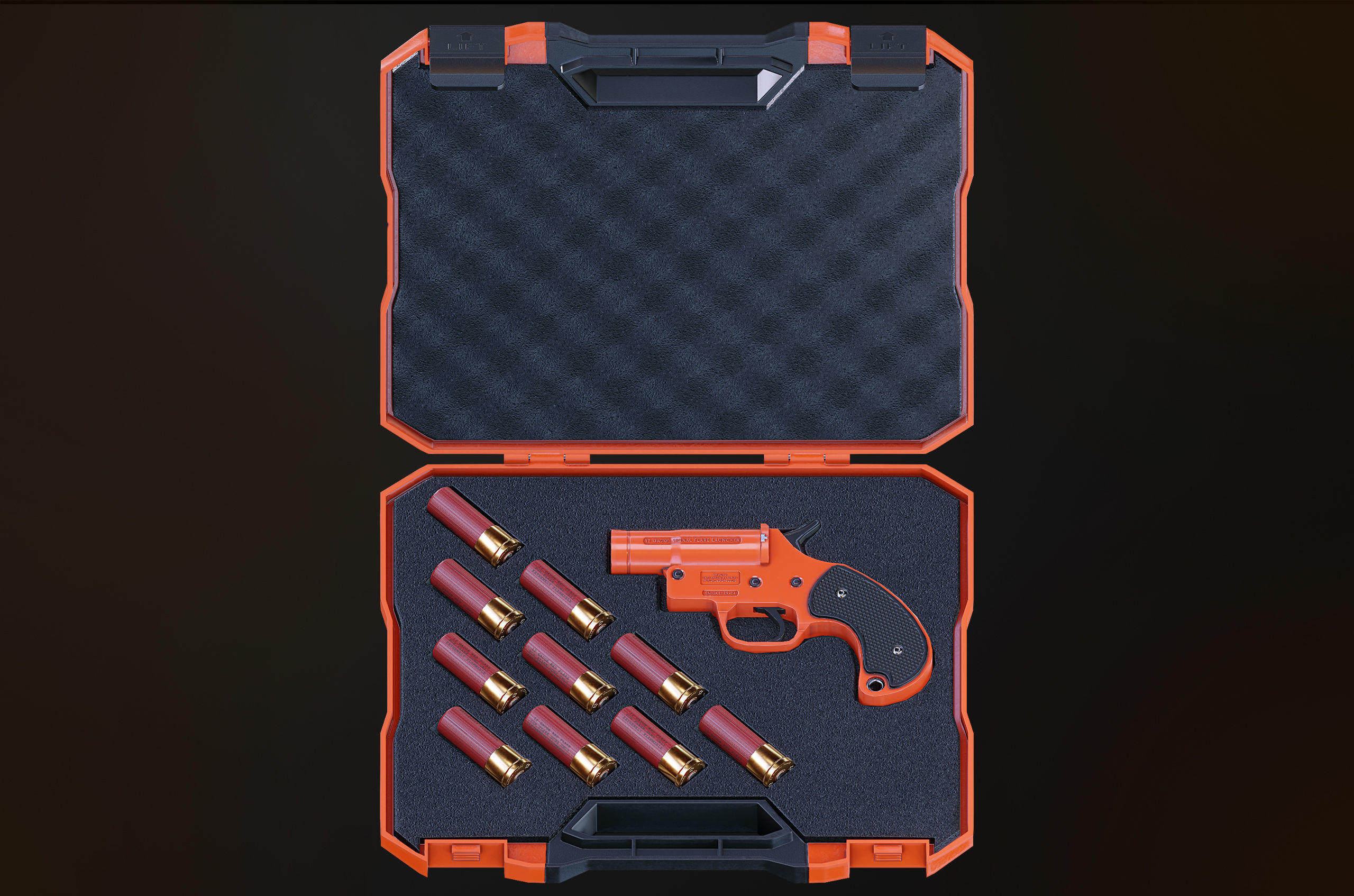 Emergency Flare Kit Low-poly 3D model_1