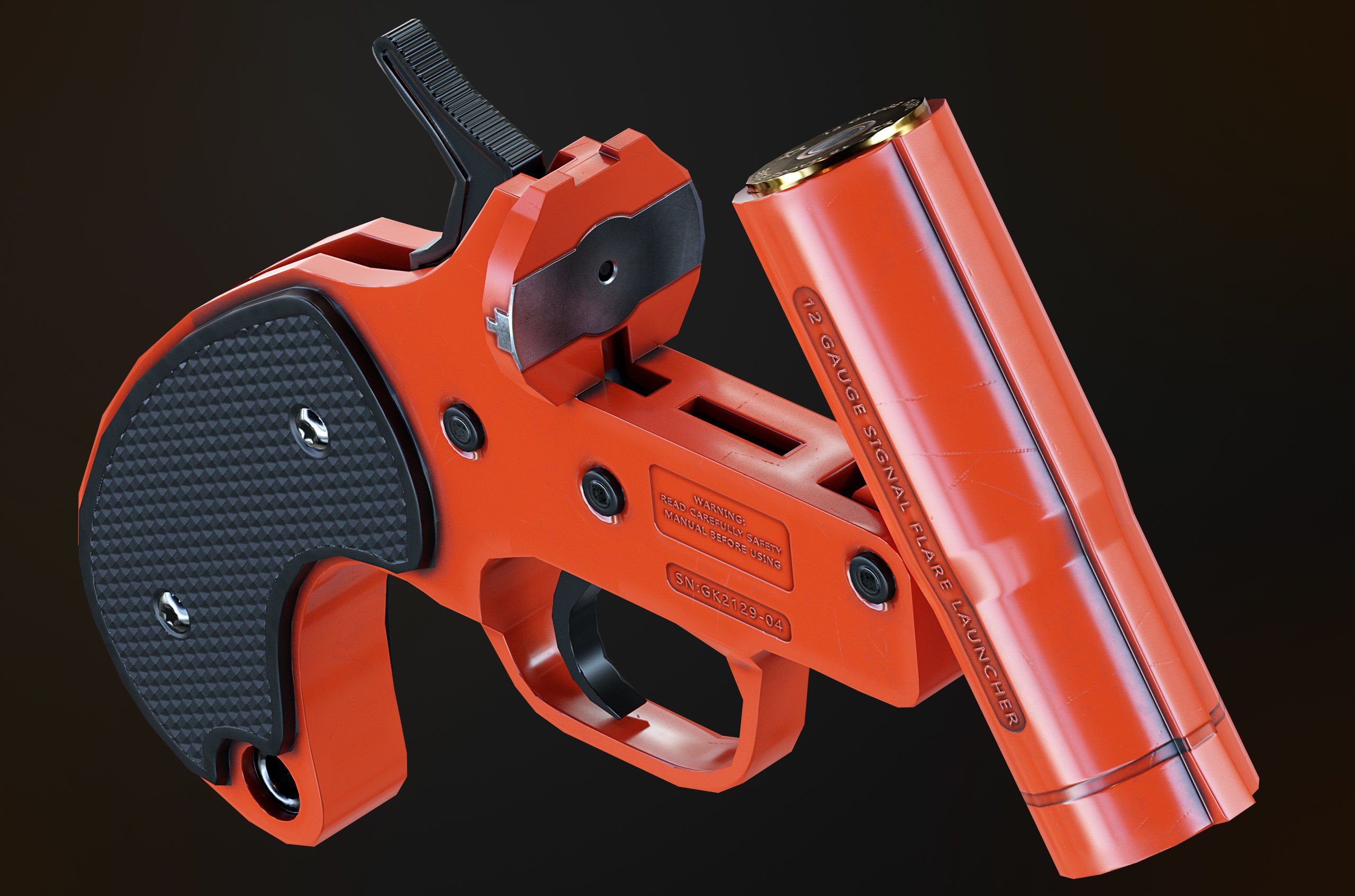 Emergency Flare Kit Low-poly 3D model_4