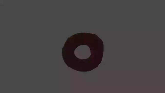 delicious chocolate donut 3D model