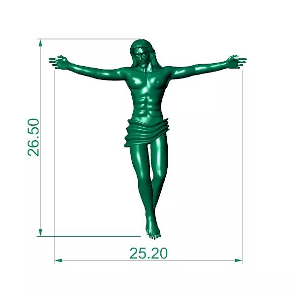 Jesus Pendant 3D print model_0