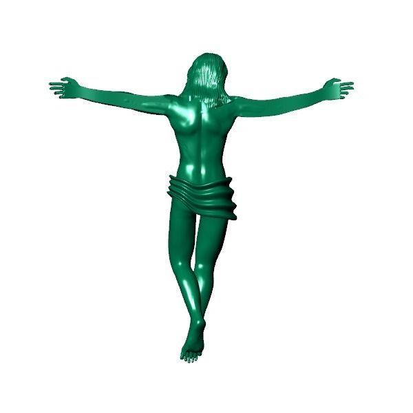 Jesus Pendant 3D print model_2