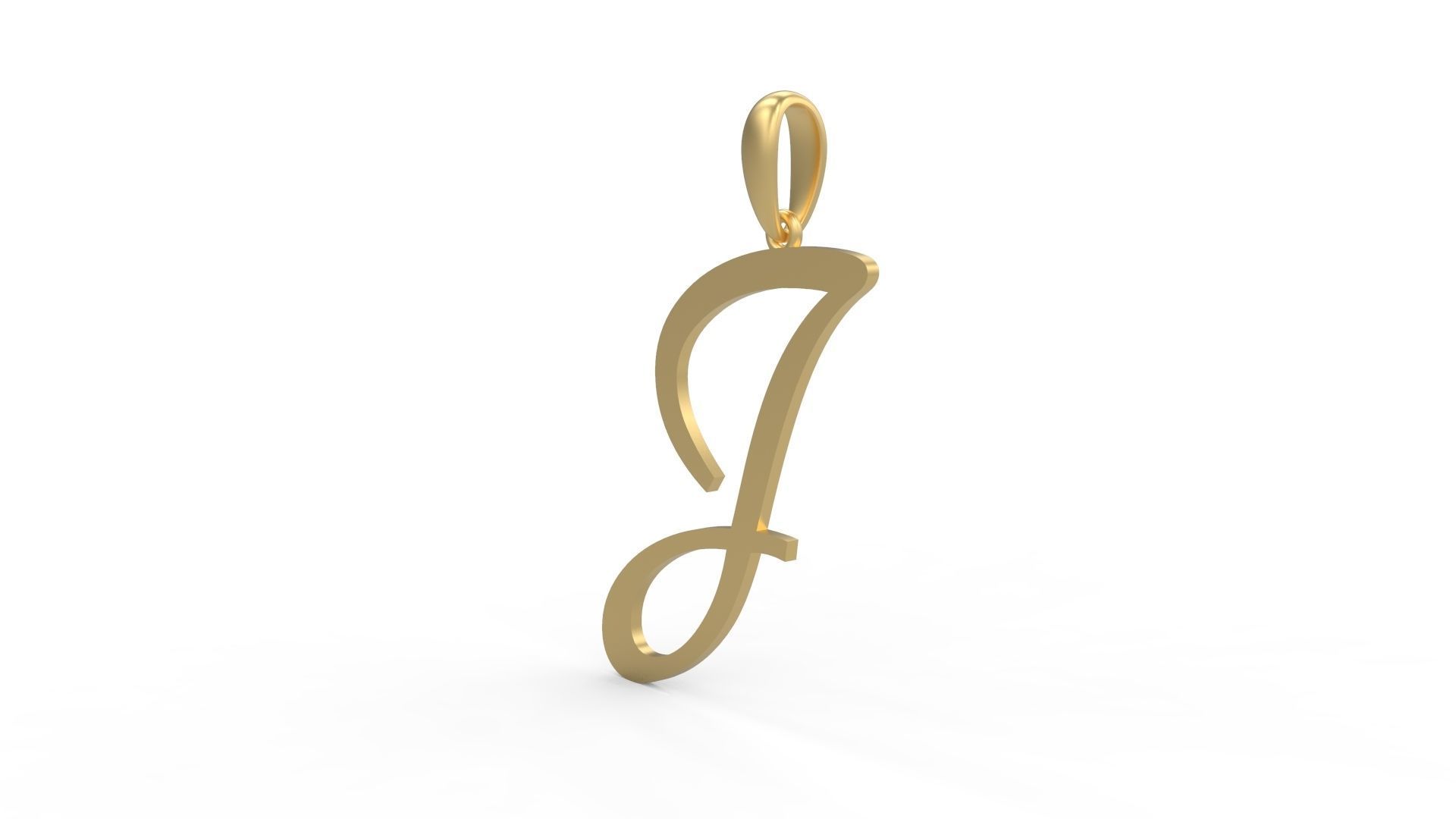 Initial Letters Pendant Marck J 3D print model_1