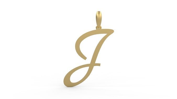 Initial Letters Pendant Marck J 3D print model