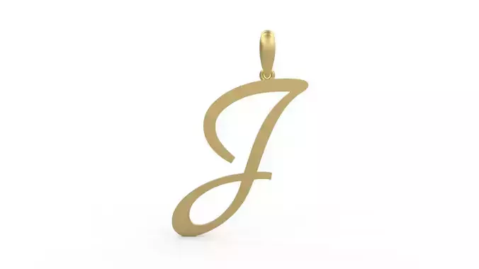 Initial Letters Pendant Marck J 3D print model