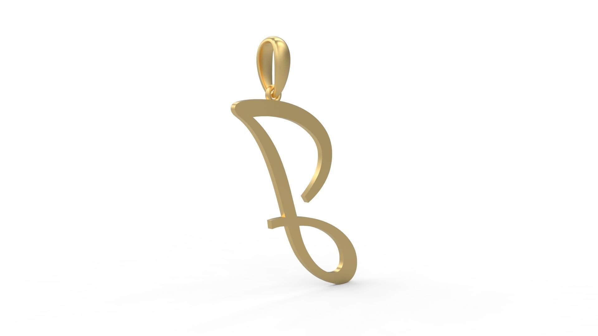 Initial Letters Pendant Marck J 3D print model_3