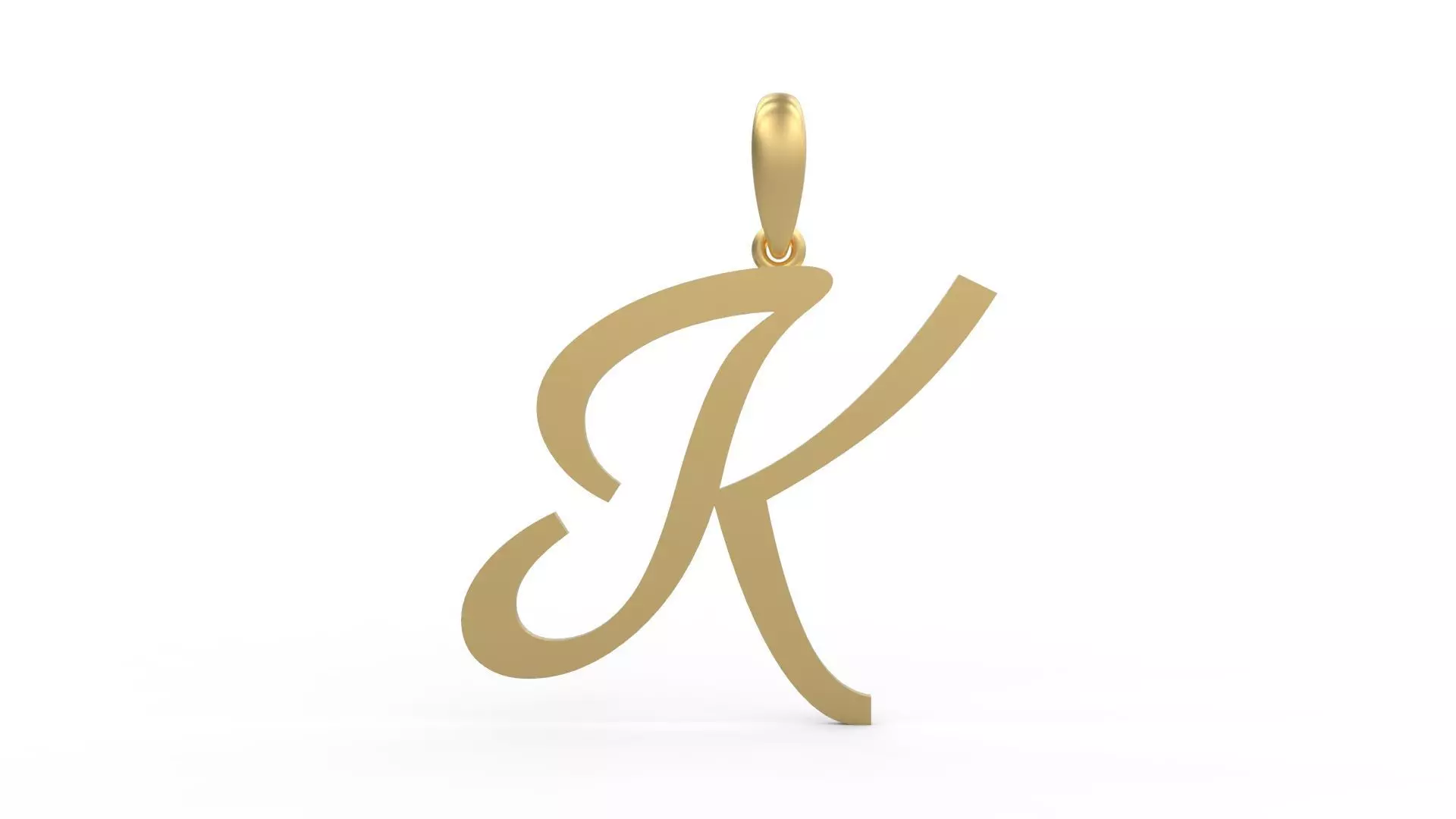 Initial Letters Pendant Marck K 3D print model_0