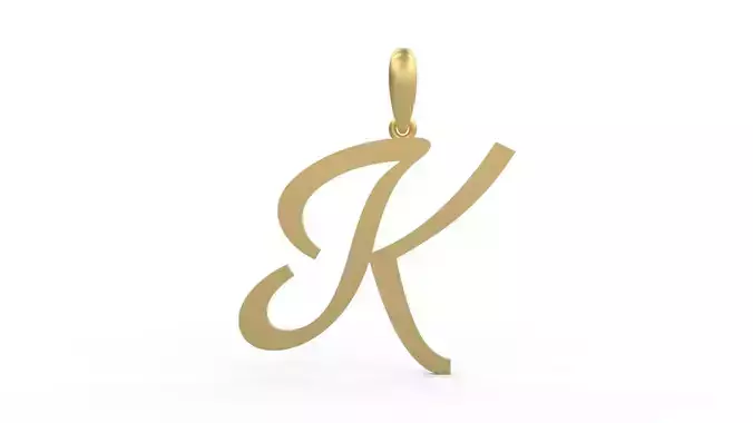 Initial Letters Pendant Marck K 3D print model