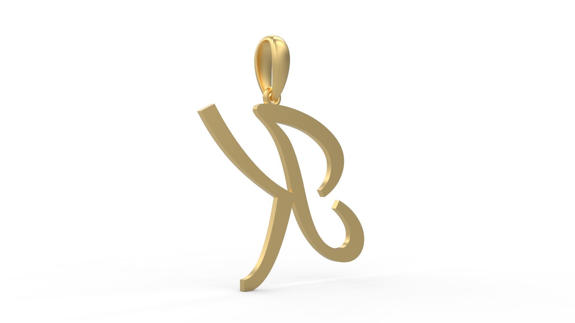Initial Letters Pendant Marck K 3D print model_3