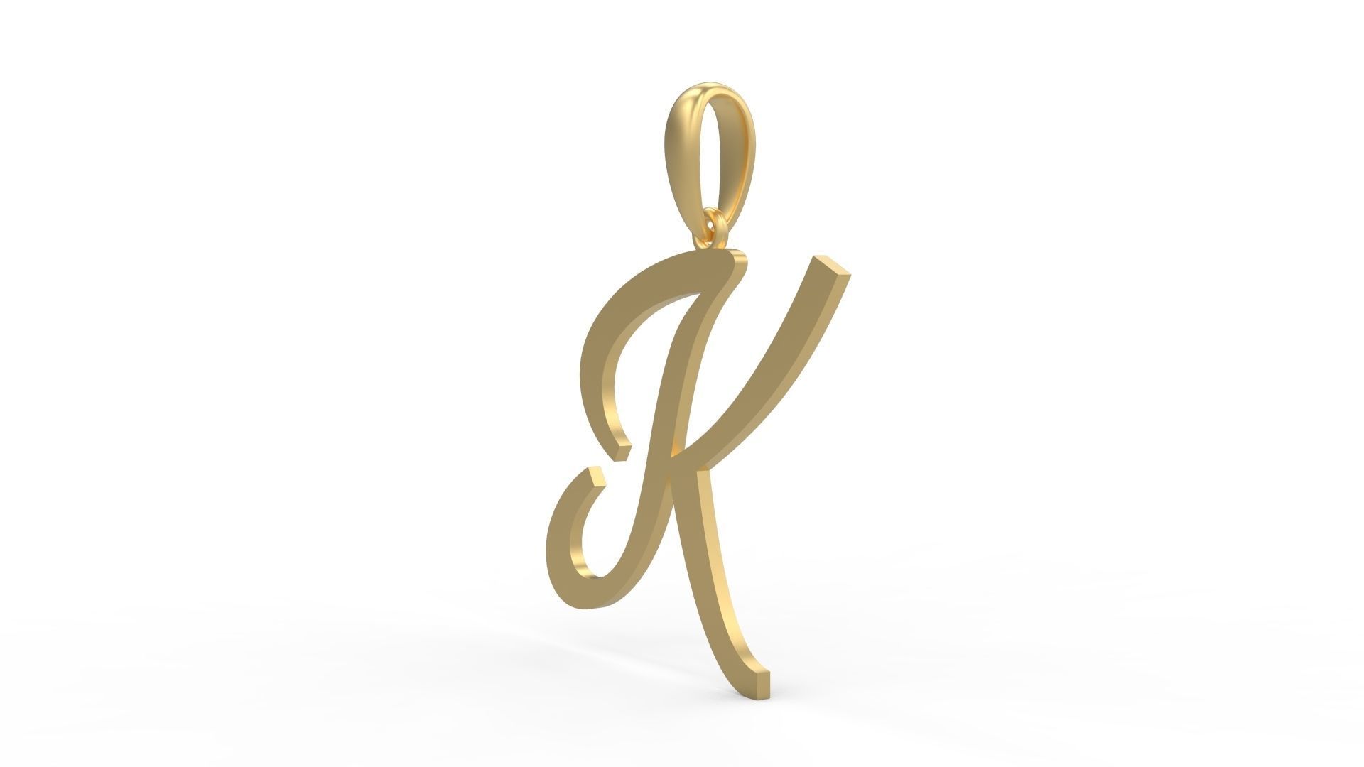 Initial Letters Pendant Marck K 3D print model_1