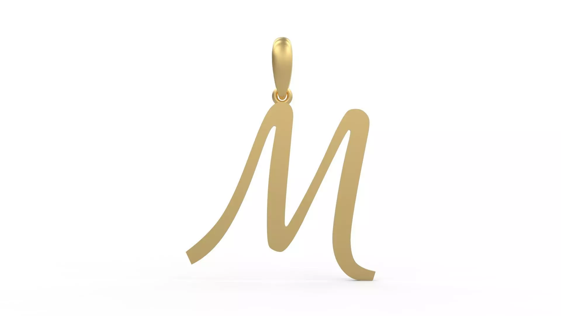 Initial Letters Pendant Marck M 3D print model_0