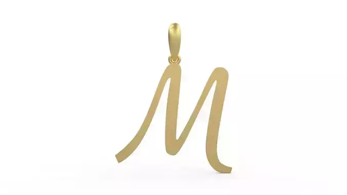 Initial Letters Pendant Marck M 3D print model