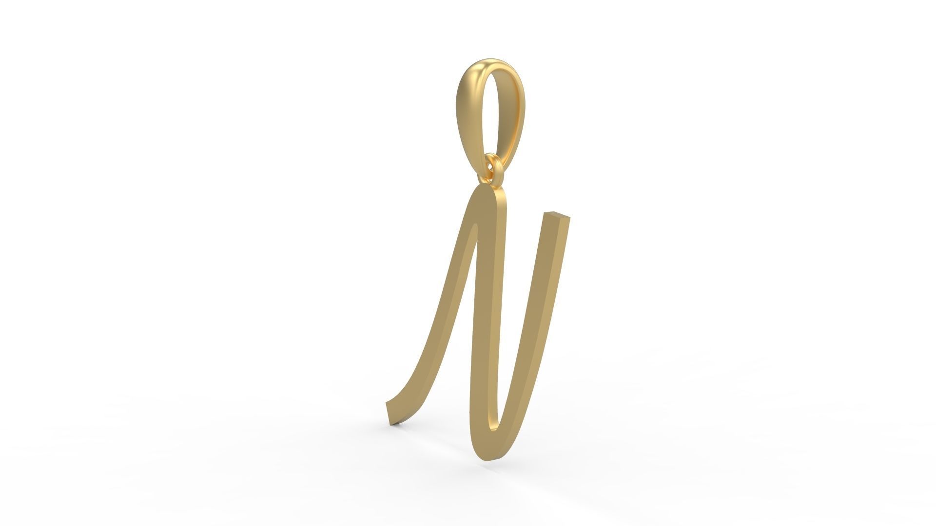 Initial Letters Pendant Marck N 3D print model_1