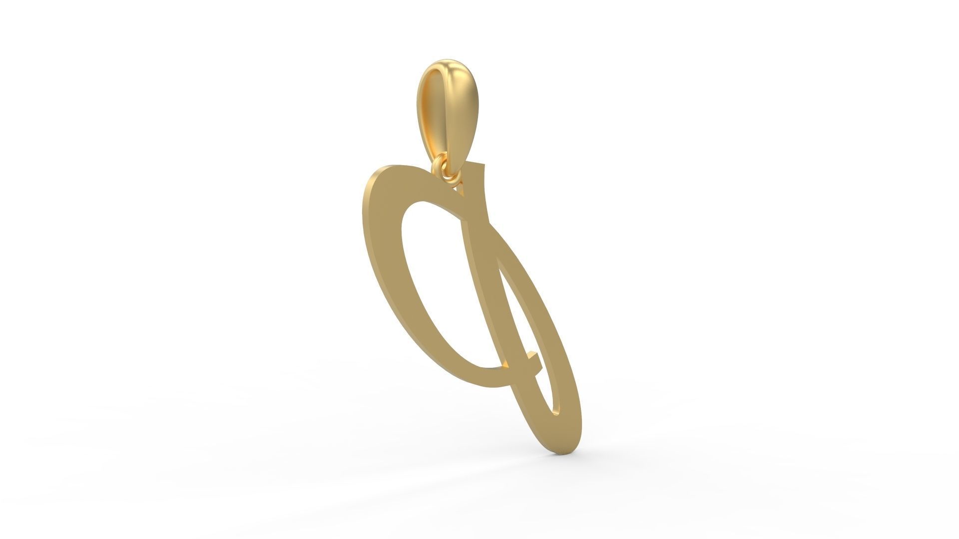 Initial Letters Pendant Marck P 3D print model_3