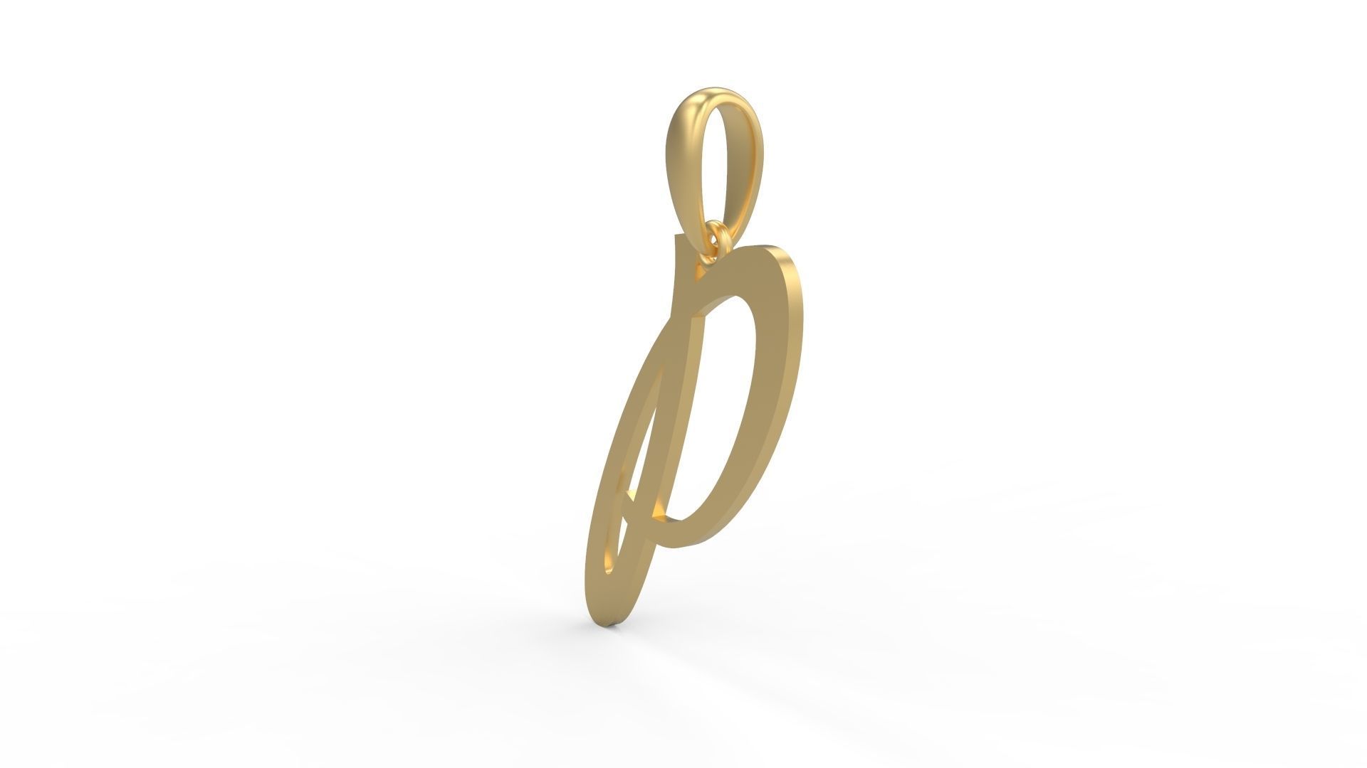 Initial Letters Pendant Marck P 3D print model_1