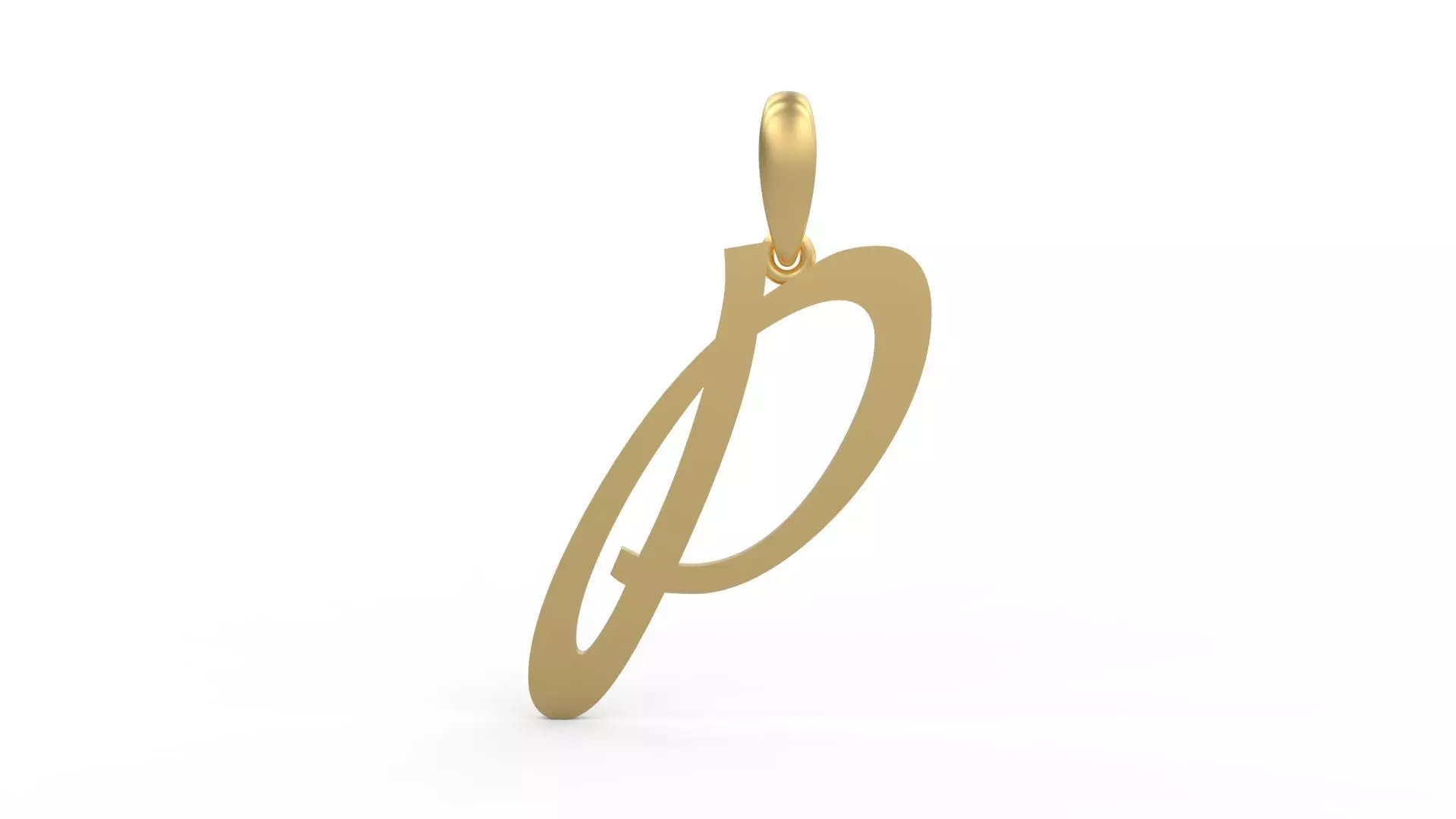 Initial Letters Pendant Marck P 3D print model_0