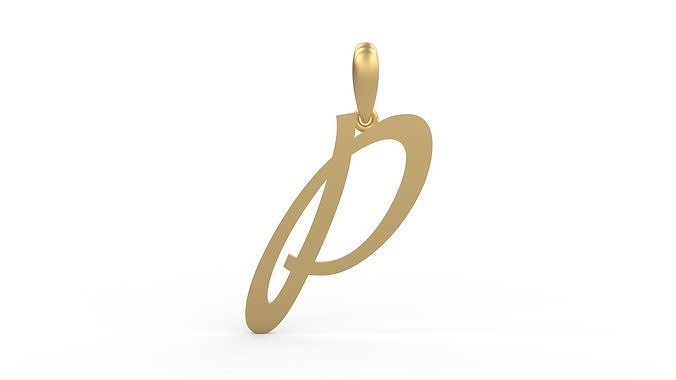 Initial Letters Pendant Marck P 3D print model