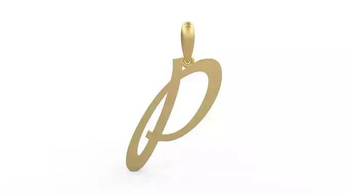 Initial Letters Pendant Marck P 3D print model