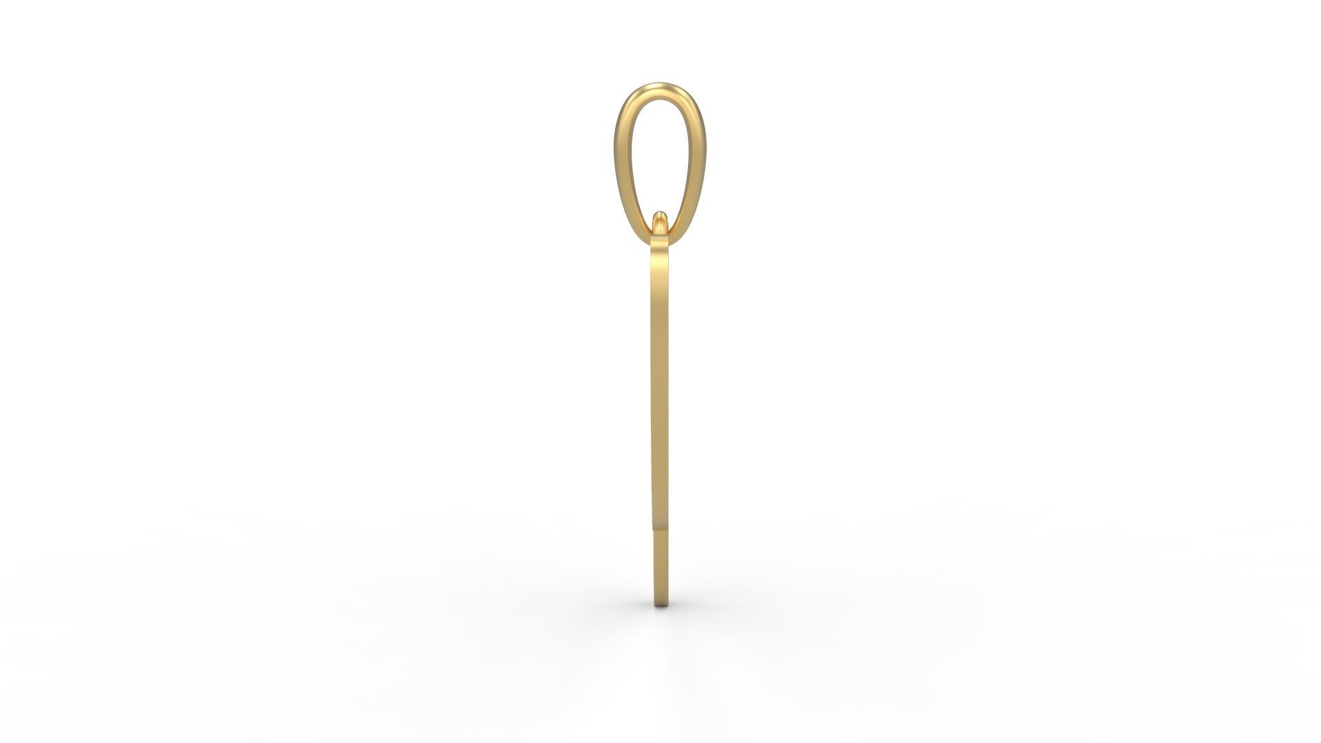 Initial Letters Pendant Marck P 3D print model_2