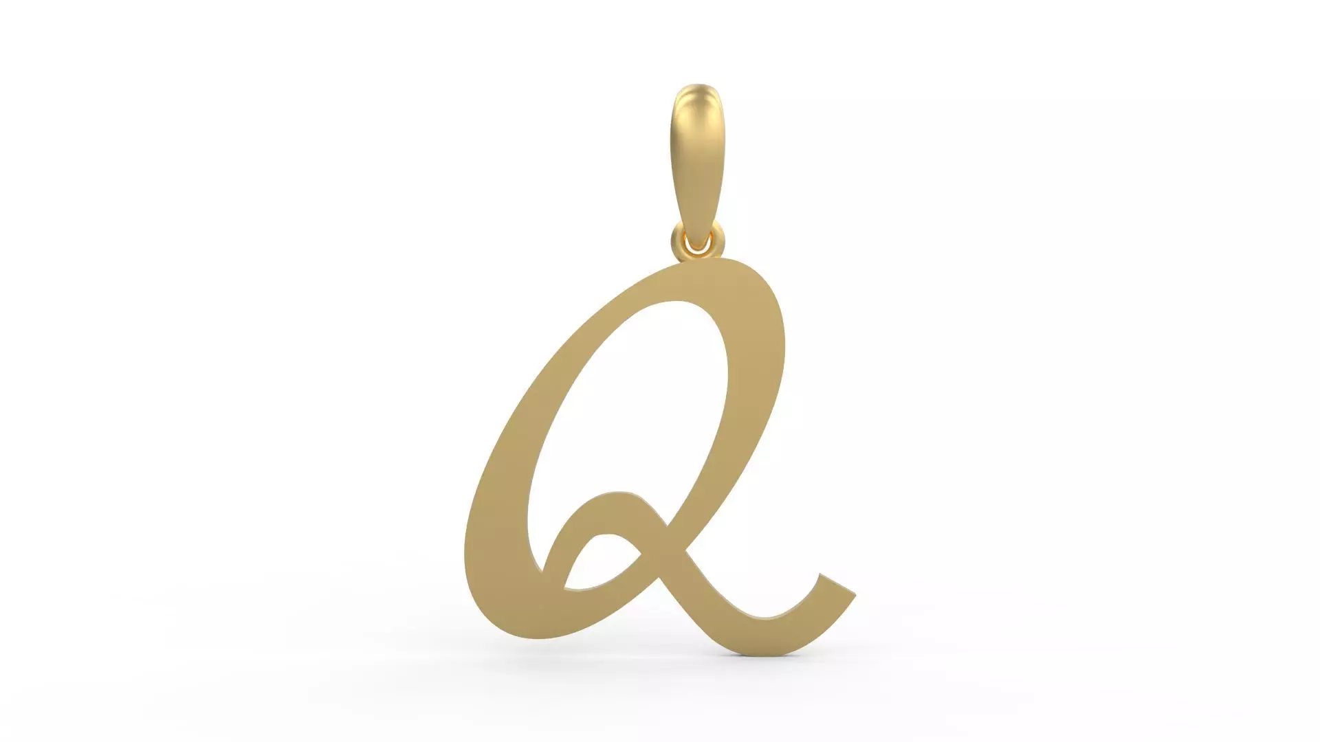Initial Letters Pendant Marck Q 3D print model_0