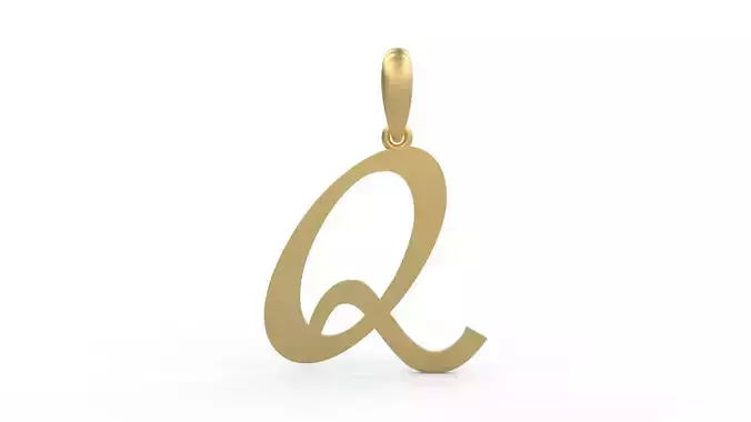 Initial Letters Pendant Marck Q 3D print model