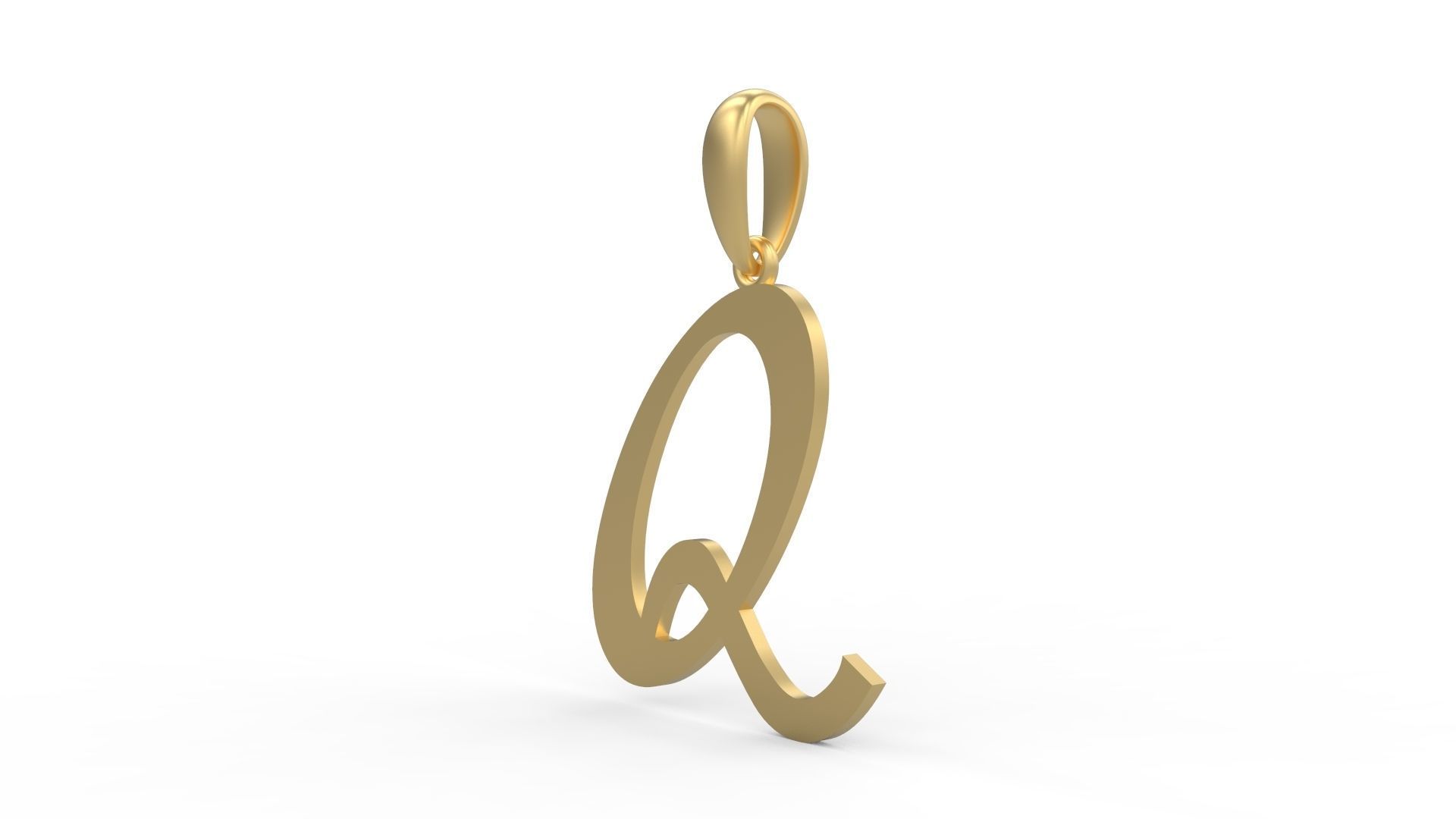 Initial Letters Pendant Marck Q 3D print model_1