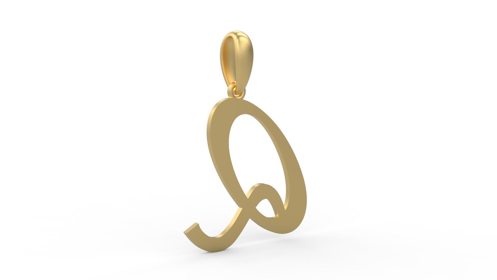Initial Letters Pendant Marck Q 3D print model_3