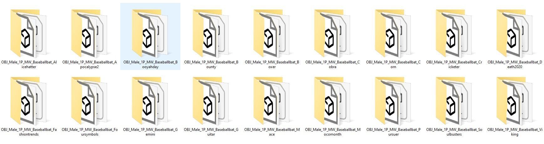 Weapon Rifle Game Baseball bat 18x 3D model_23