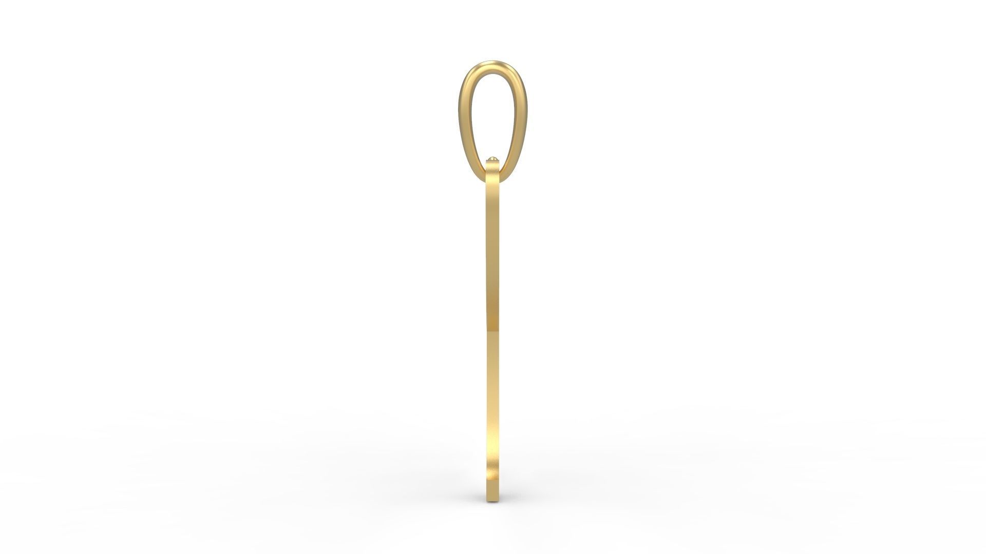 Initial Letters Pendant Marck R 3D print model_2