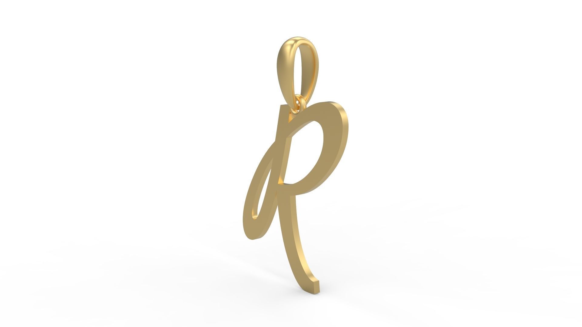 Initial Letters Pendant Marck R 3D print model_1