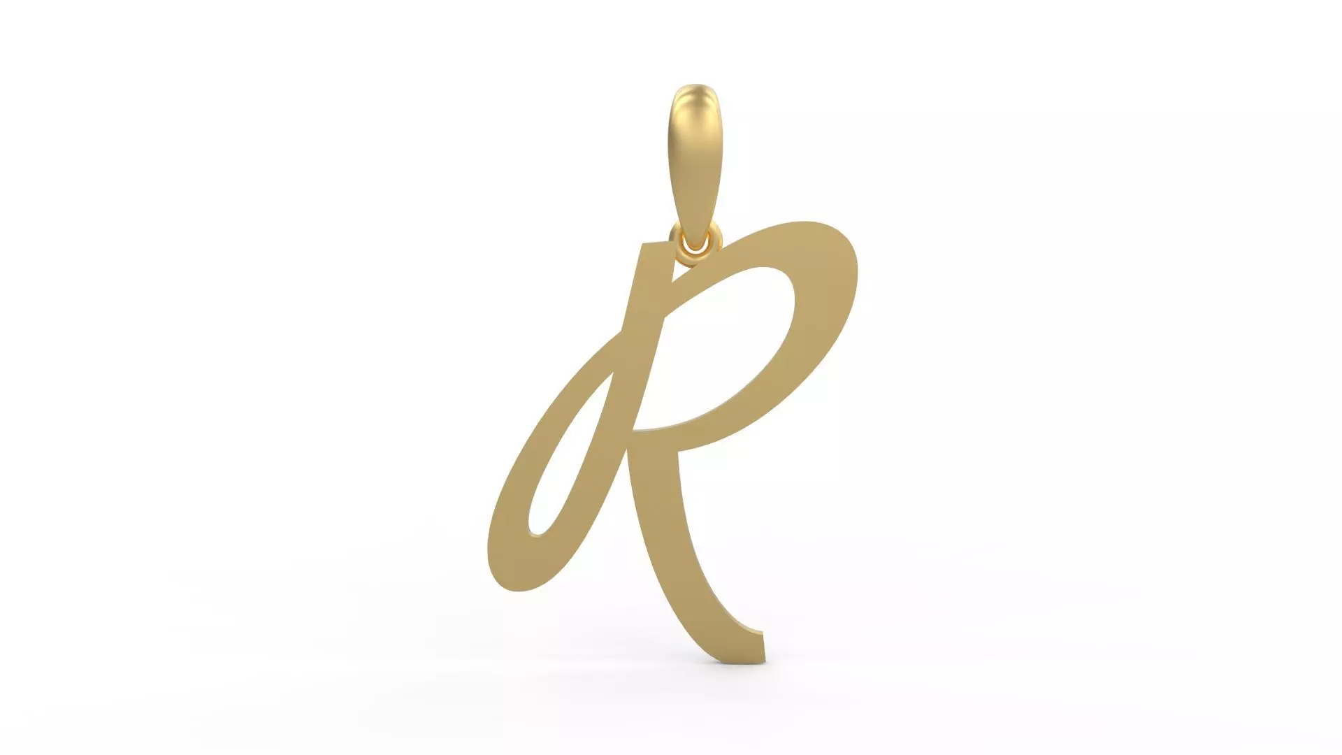 Initial Letters Pendant Marck R 3D print model_0