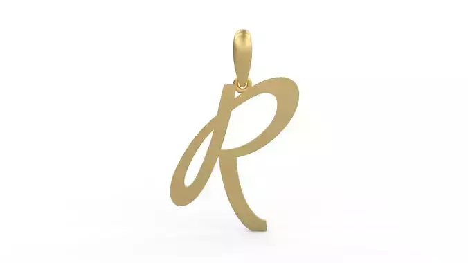 Initial Letters Pendant Marck R 3D print model