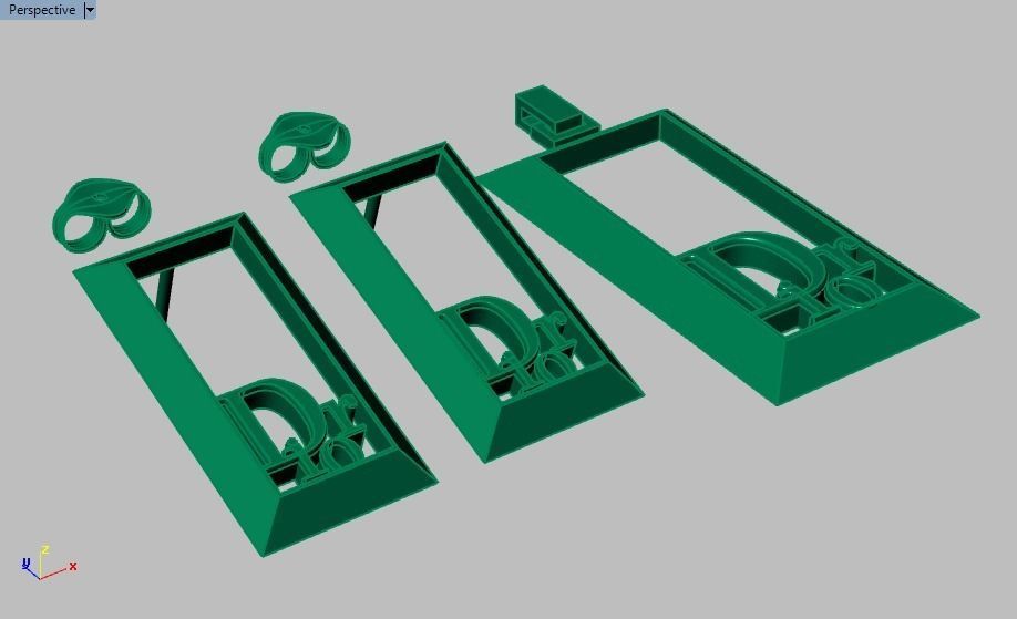 dior set pendant and earrings 3D print model_19