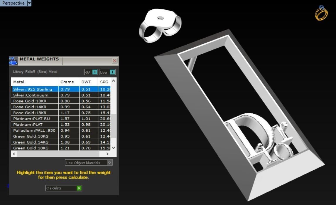 dior set pendant and earrings 3D print model_21