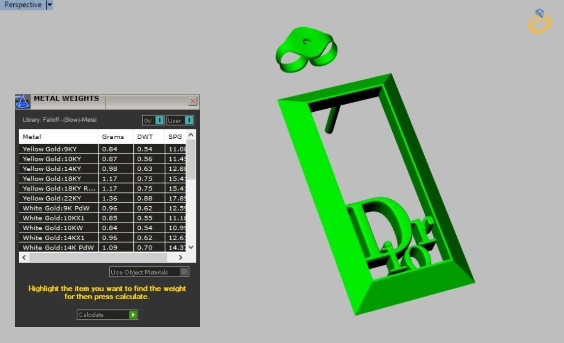 dior set pendant and earrings 3D print model_20