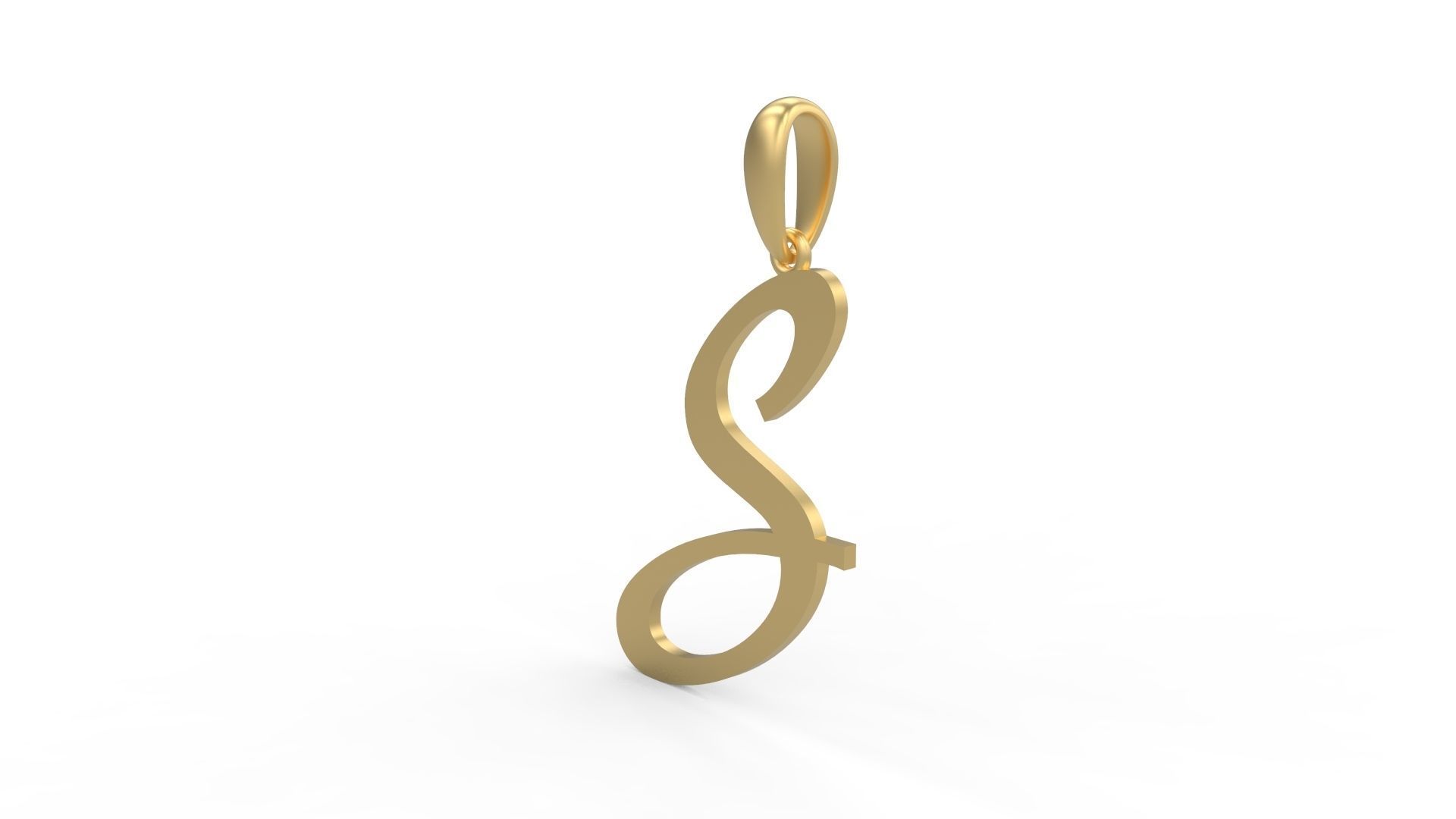 Initial Letters Pendant Marck S 3D print model_1