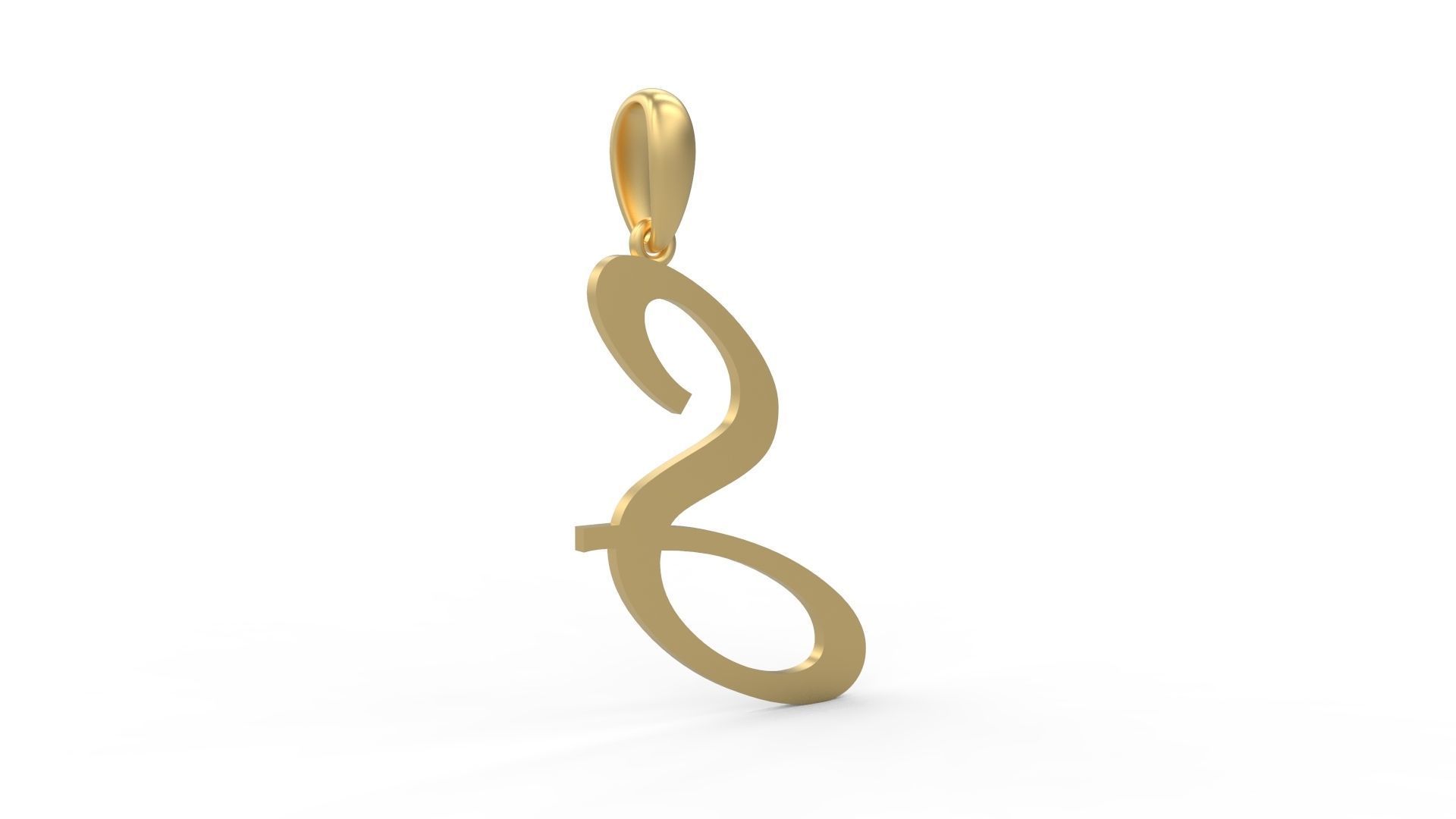 Initial Letters Pendant Marck S 3D print model_3